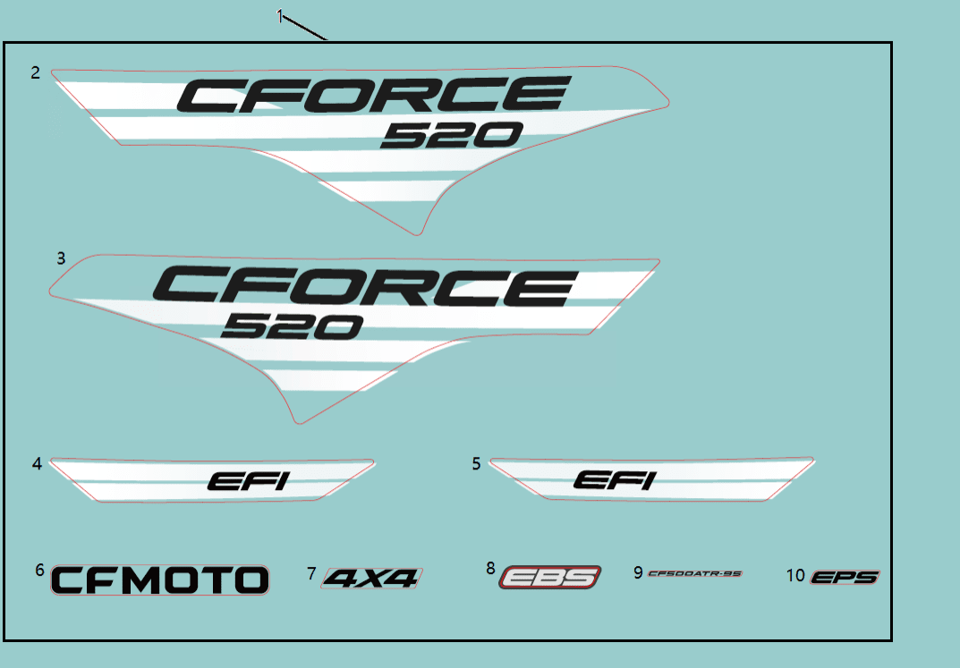 F19-1-A DECAL KITS(EU167, FORCE RED, LAVA ORANGE)