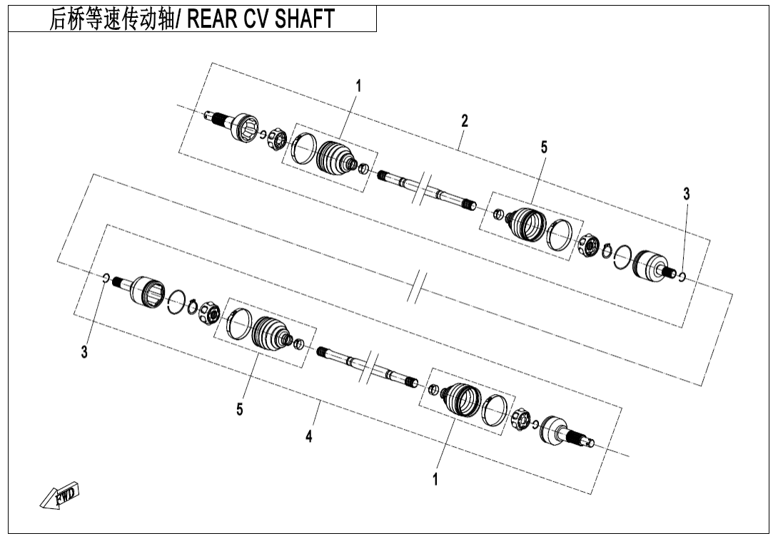 F28-B REAR CV SHAFT(INTERNATIONAL)