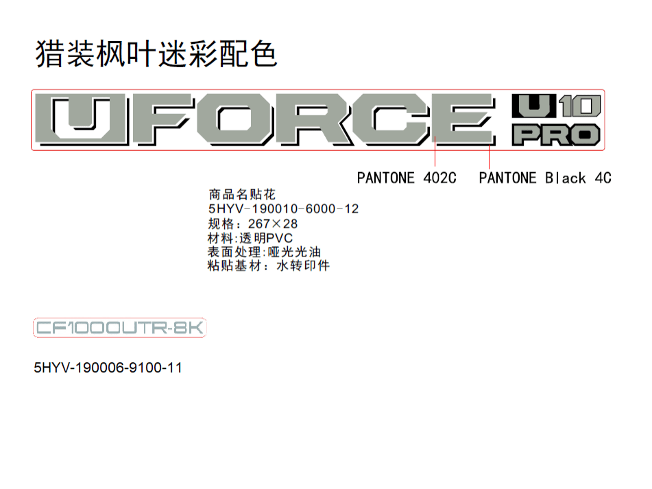 F19-2-D DECAL KITS(TIMBER CAMO)