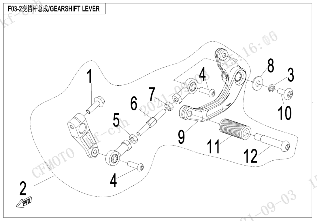 F03-2 GEARSHIFT LEVER