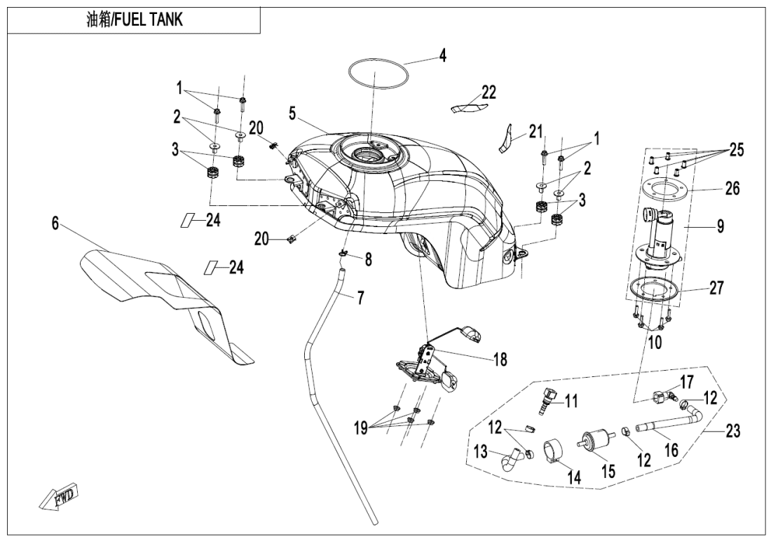 F12 FUEL TANK
