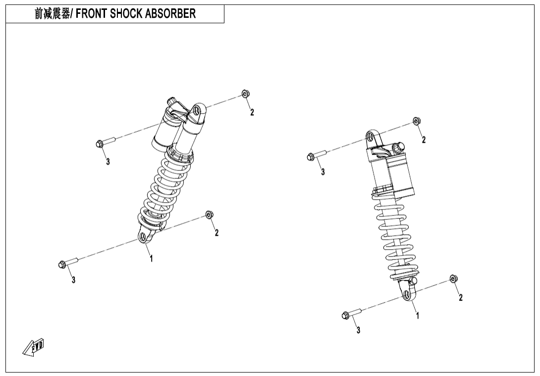 F05-2-A FRONT SHOCK ABSORBER(GAS ,YuAn)