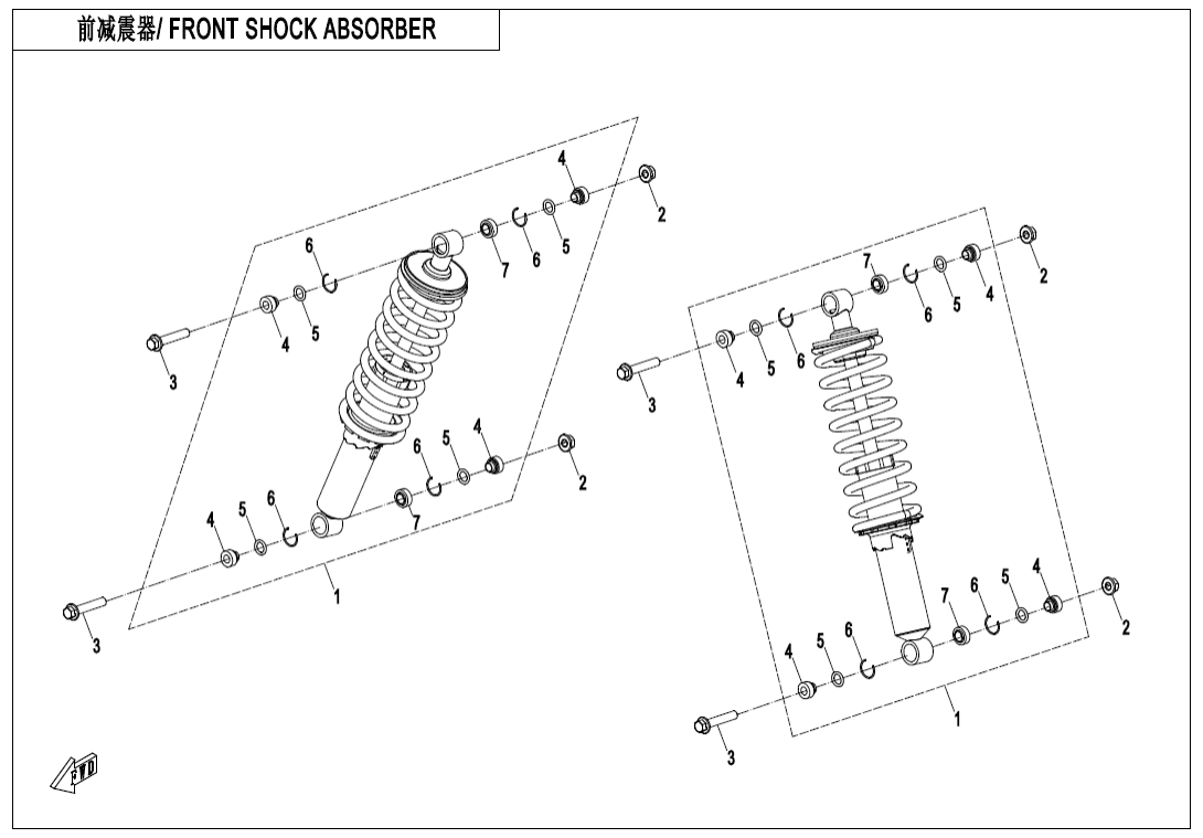 F05-2-D FRONT SHOCK ABSORBER(OIL,YuAn)