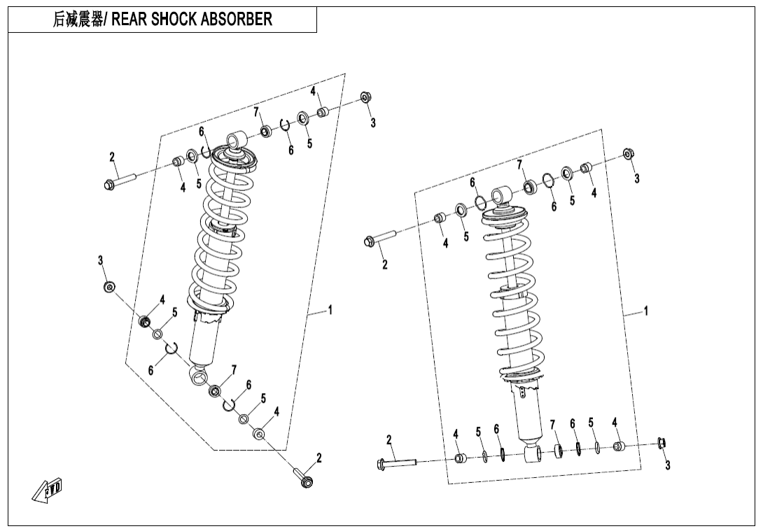F06-2-E REAR SHOCK ABSORBER(OIL,YiTong)