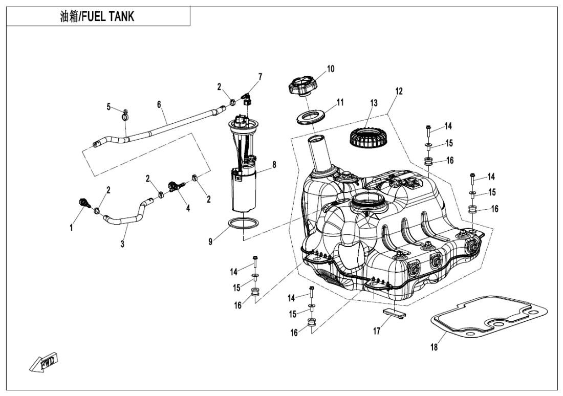 F12 FUEL TANK