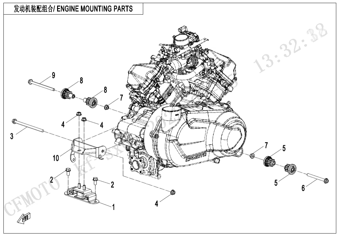 F00-1 ENGINE MOUNTING PARTS