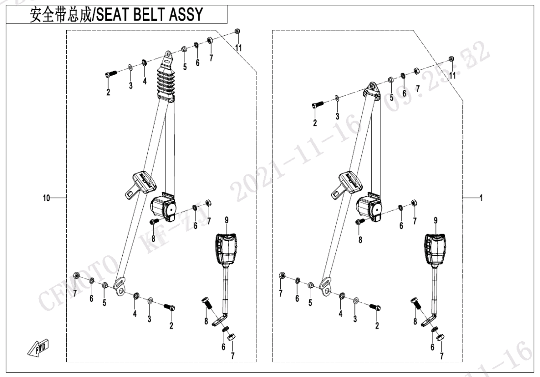 F34-2 SEAT BELT ASSY(FRONT SEAT)