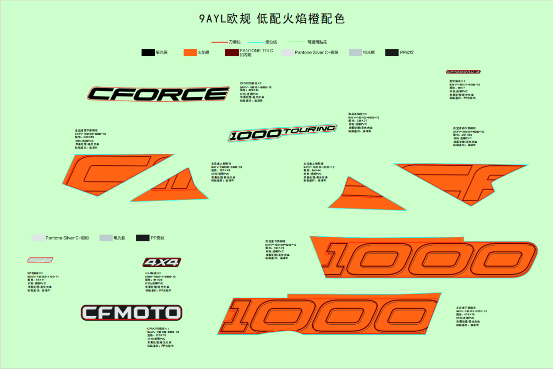 F19-1-A DECAL(LAVA ORANGE)