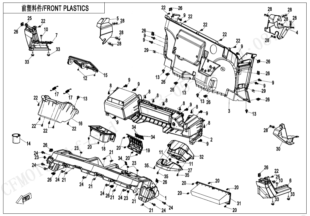 F04-2-V2 FRONT PLASTICS