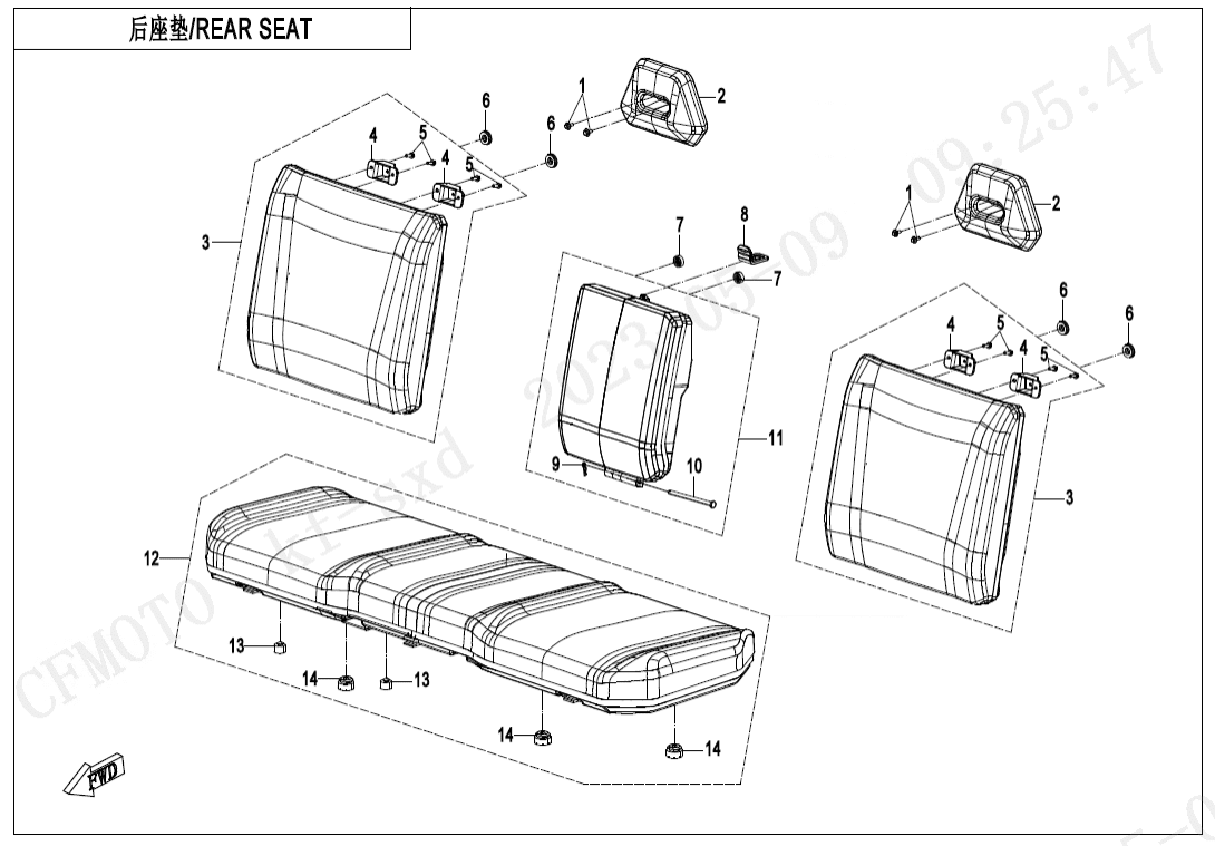F13-2 REAR SEAT