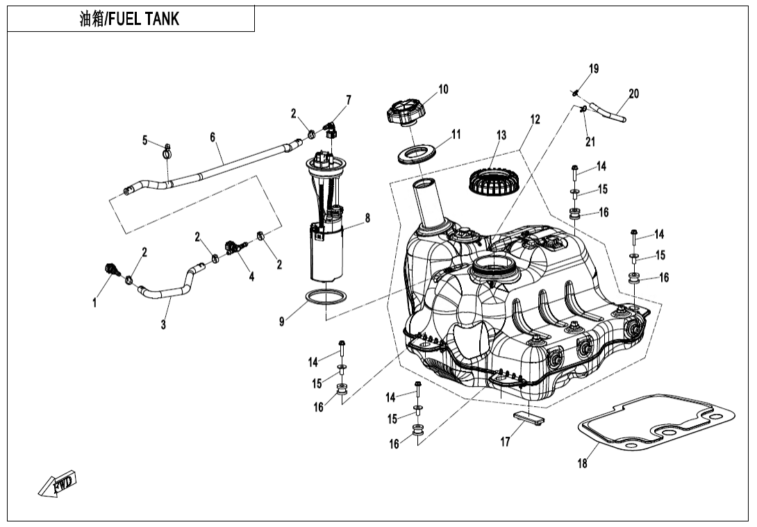 F12 FUEL TANK