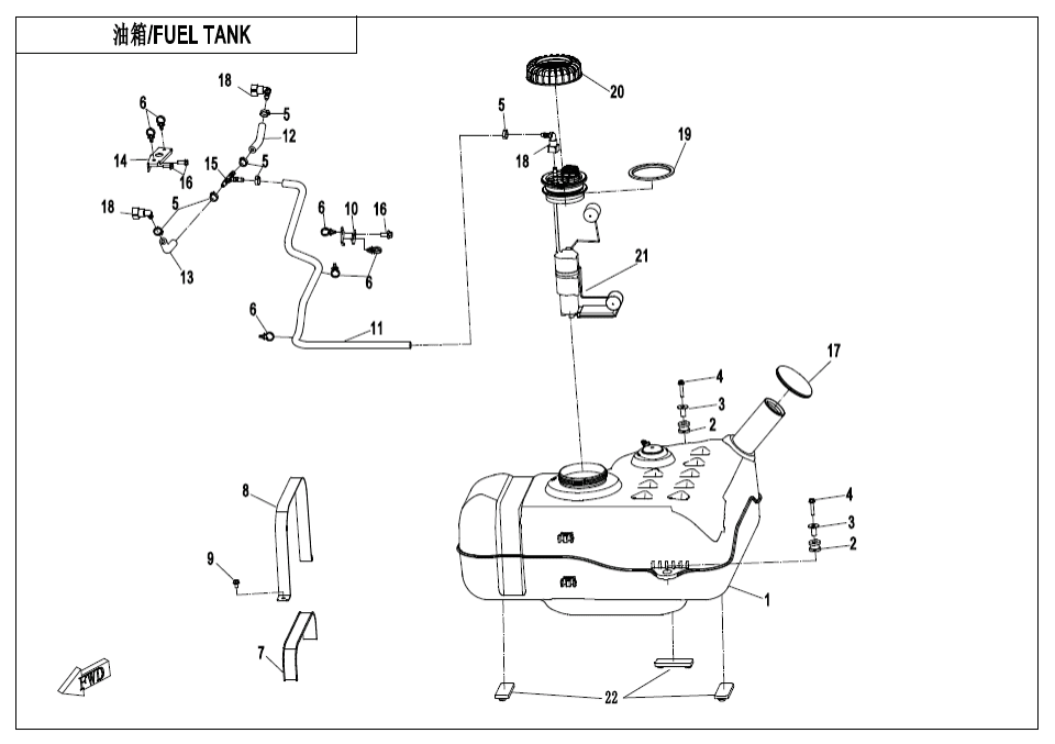 F12-A FUEL TANK(FOR FUEL EVAPORATION SYSTEM)