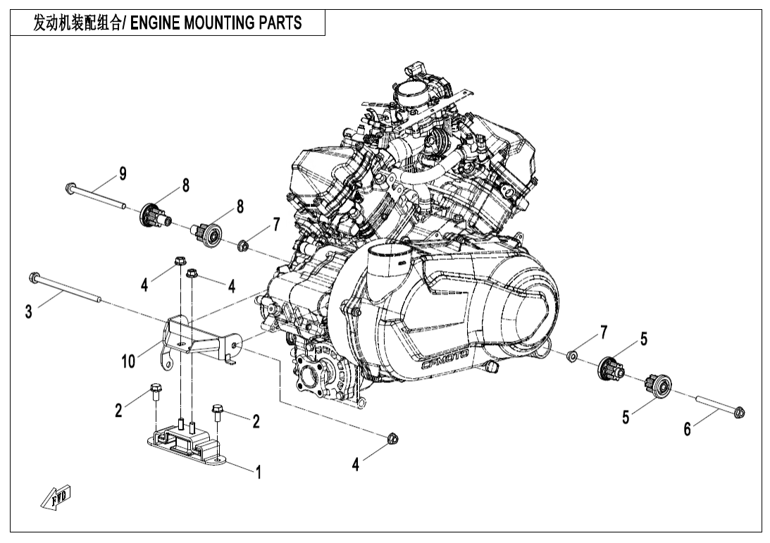 F00-1 ENGINE MOUNTING PARTS