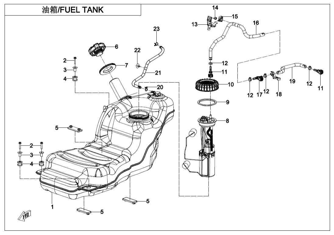 F12 FUEL TANK