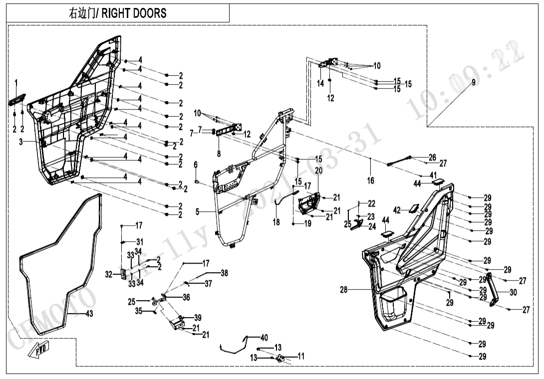 F37-4 RIGHT DOORS