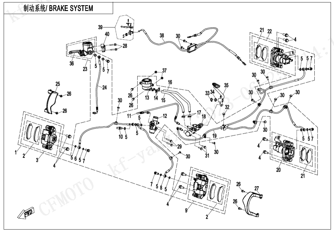 F08-B-V2 BRAKE SYSTEM(LH PARKING)