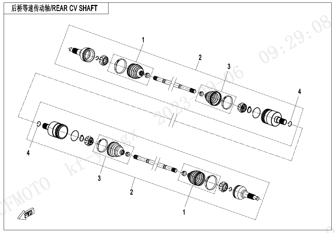 F28-A REAR CV SHAFT