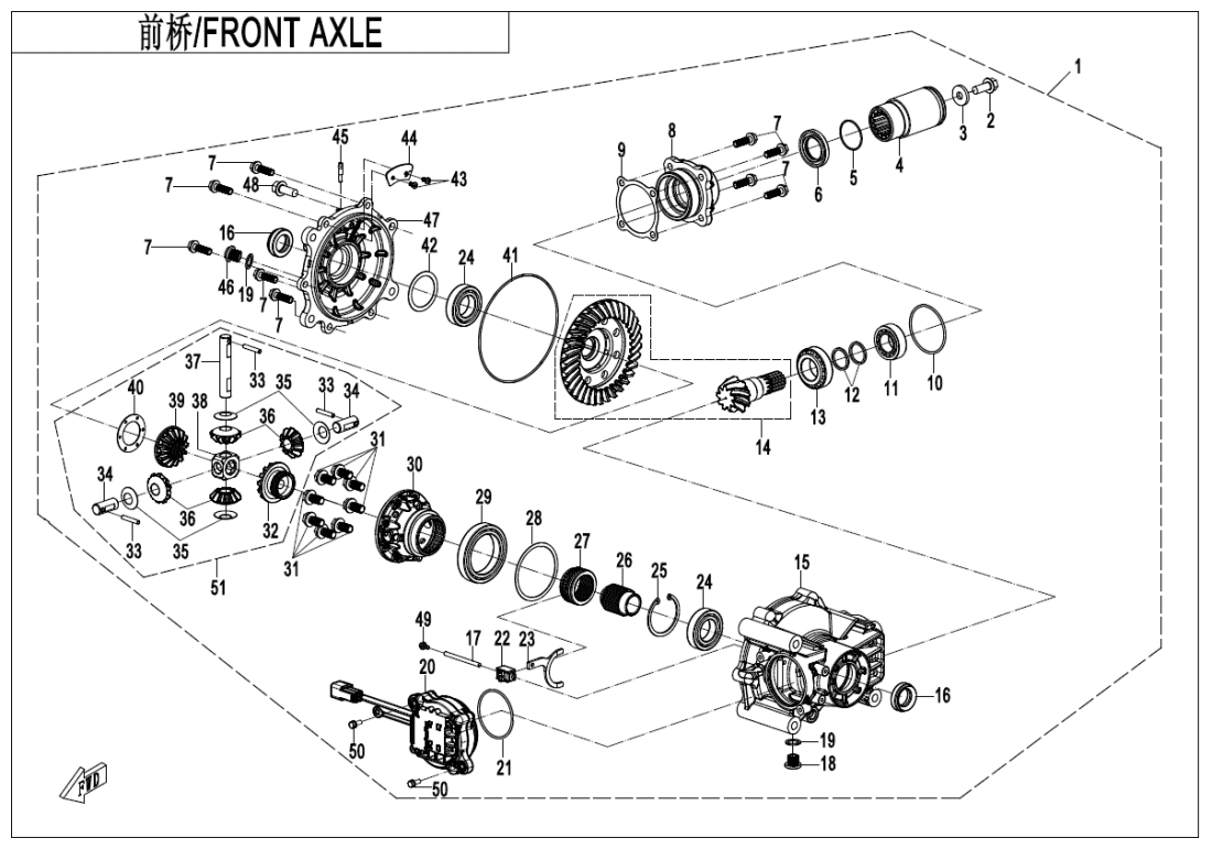 F31 FRONT AXLE