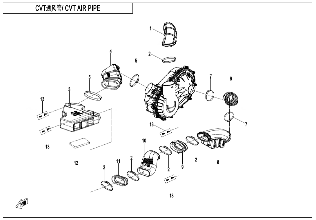 F00-2 CVT AIR PIPE