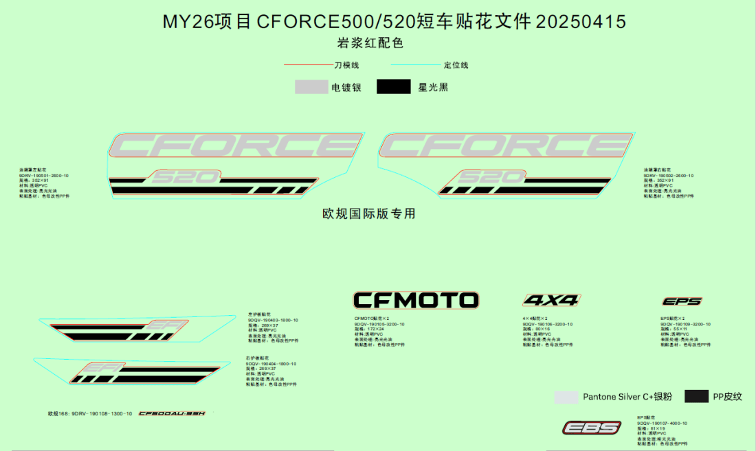 F19-1-A DECAL KITS(MAGMA RED, LAVA ORANGE)