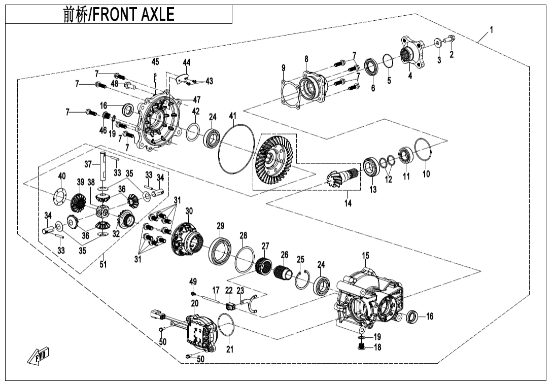 F31 FRONT AXLE
