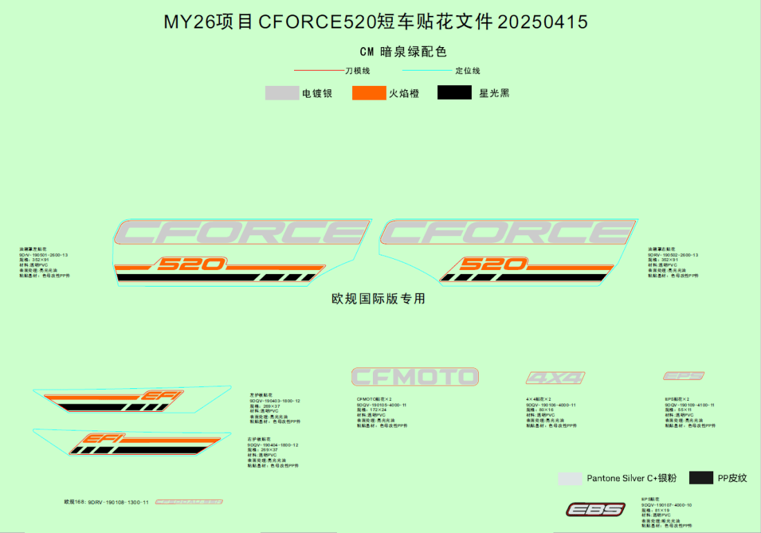 F19-1-D DECAL KITS(HUNTER GREEN)