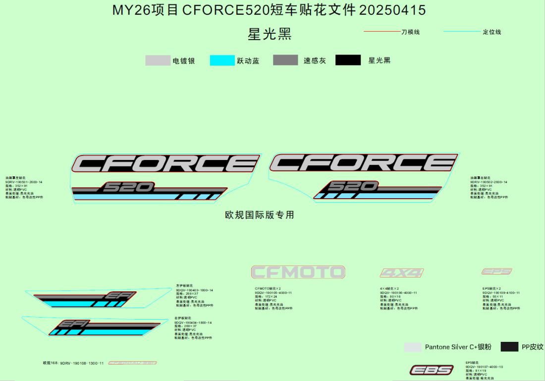 F19-1-E DECAL KITS(NEBULA BLACK)