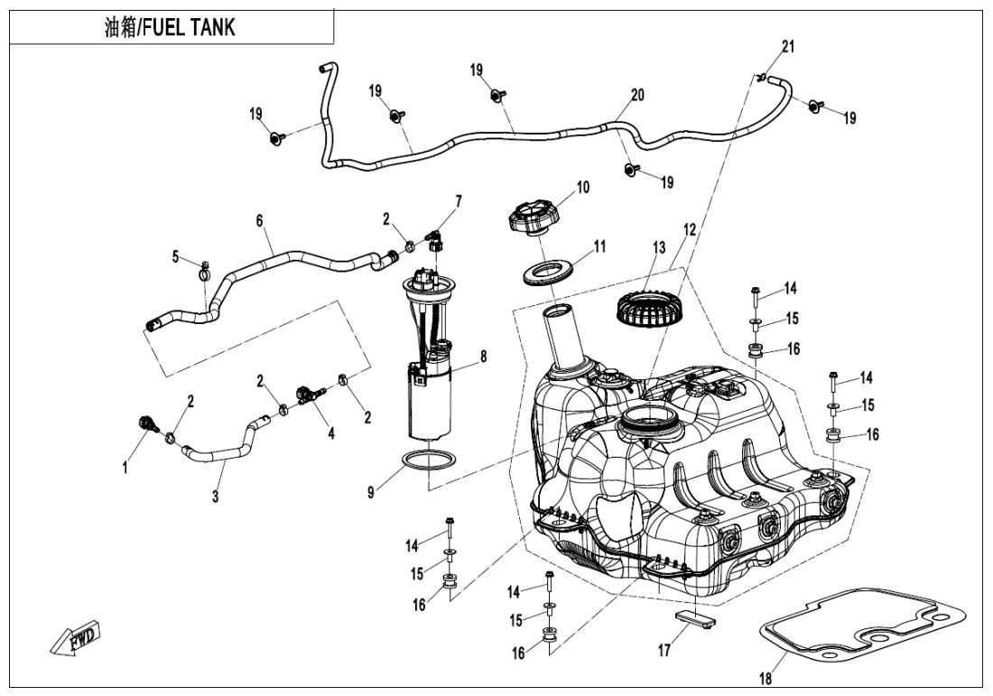 F12 FUEL TANK