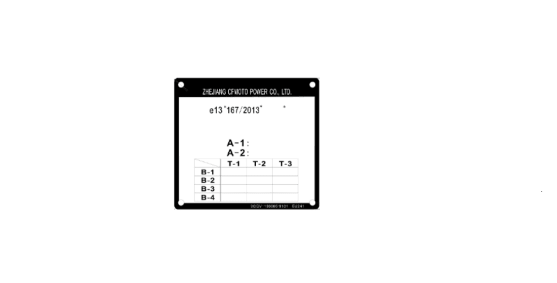 F19-3 VEHICLE PLATE