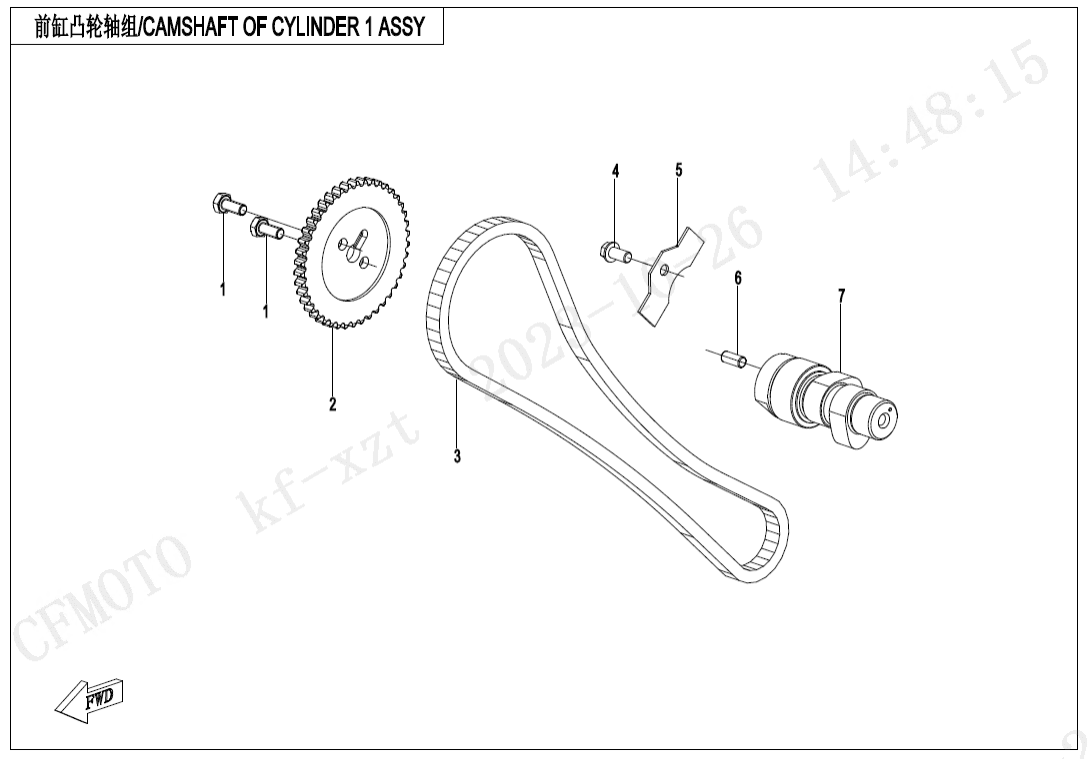 E02-4 CAMSHAFT OF CYLINDER 1 ASSY