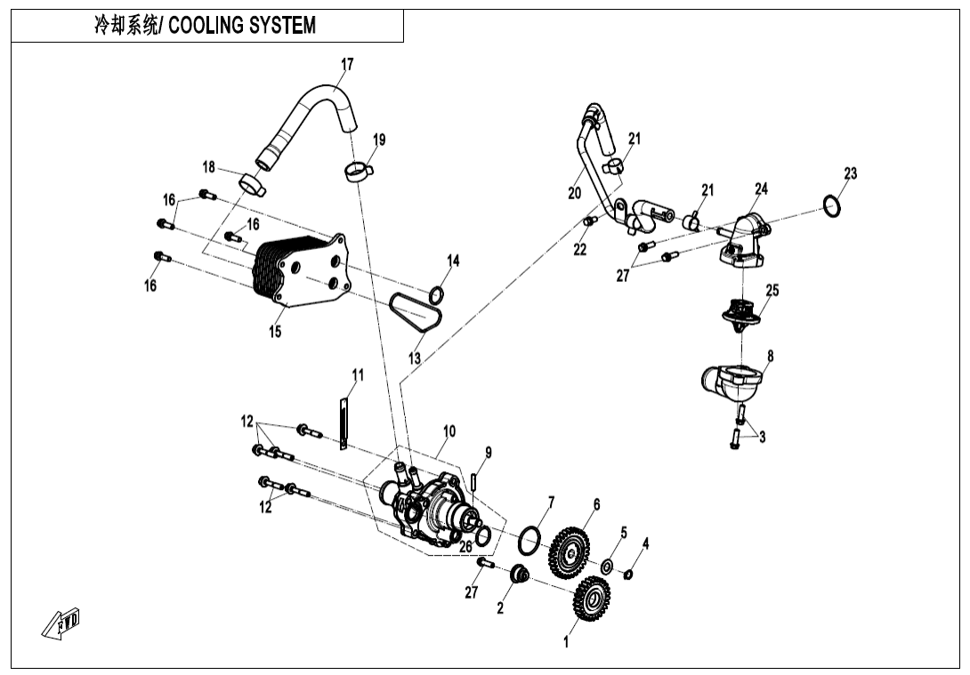 E08-A COOLING SYSTEM(STANDARD)