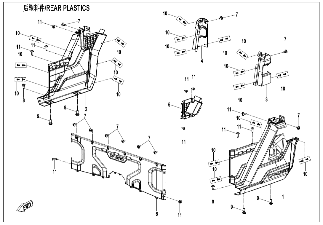 F04-5-B REAR PLASTICS(BASIC)
