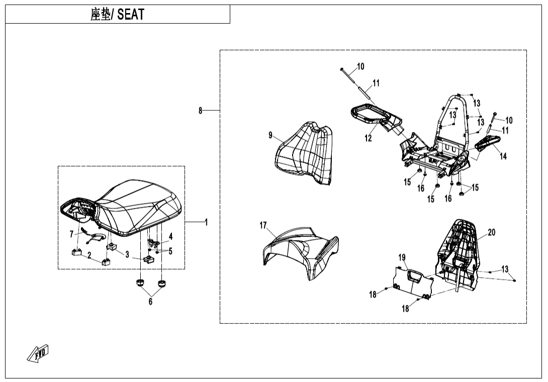 F13-B SEAT(WITH REAR SEAT)