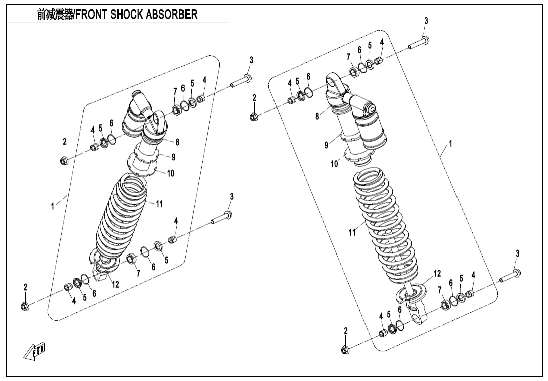 F05-2-B FRONT SHOCK ABSORBER(GAS)