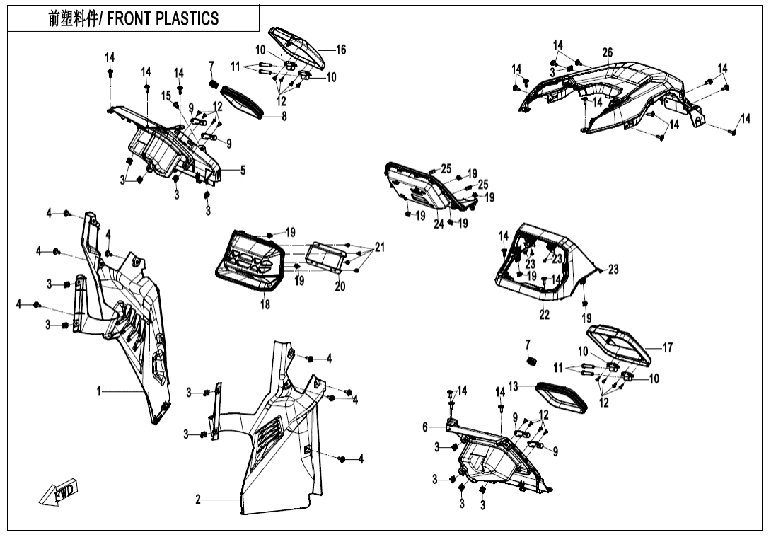F04-2 FRONT PLASTICS
