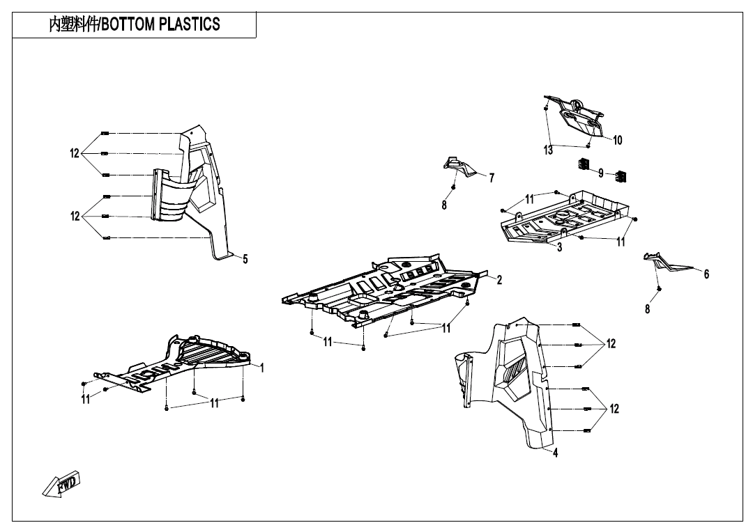 F04-5 BOTTOM PLASTICS