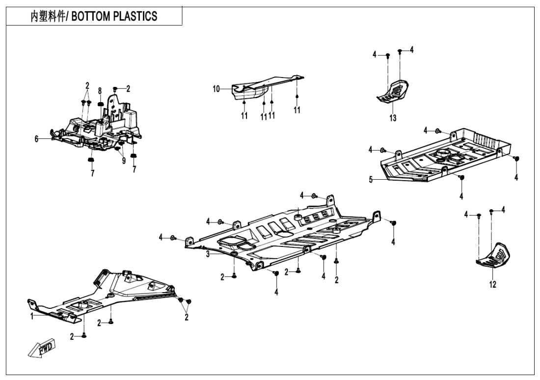 F04-5-V2 BOTTOM PLASTICS