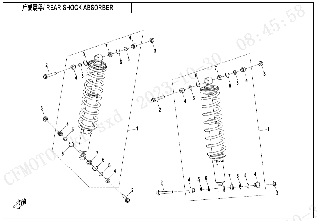 F06-2-D REAR SHOCK ABSORBER(OIL,YuAn)