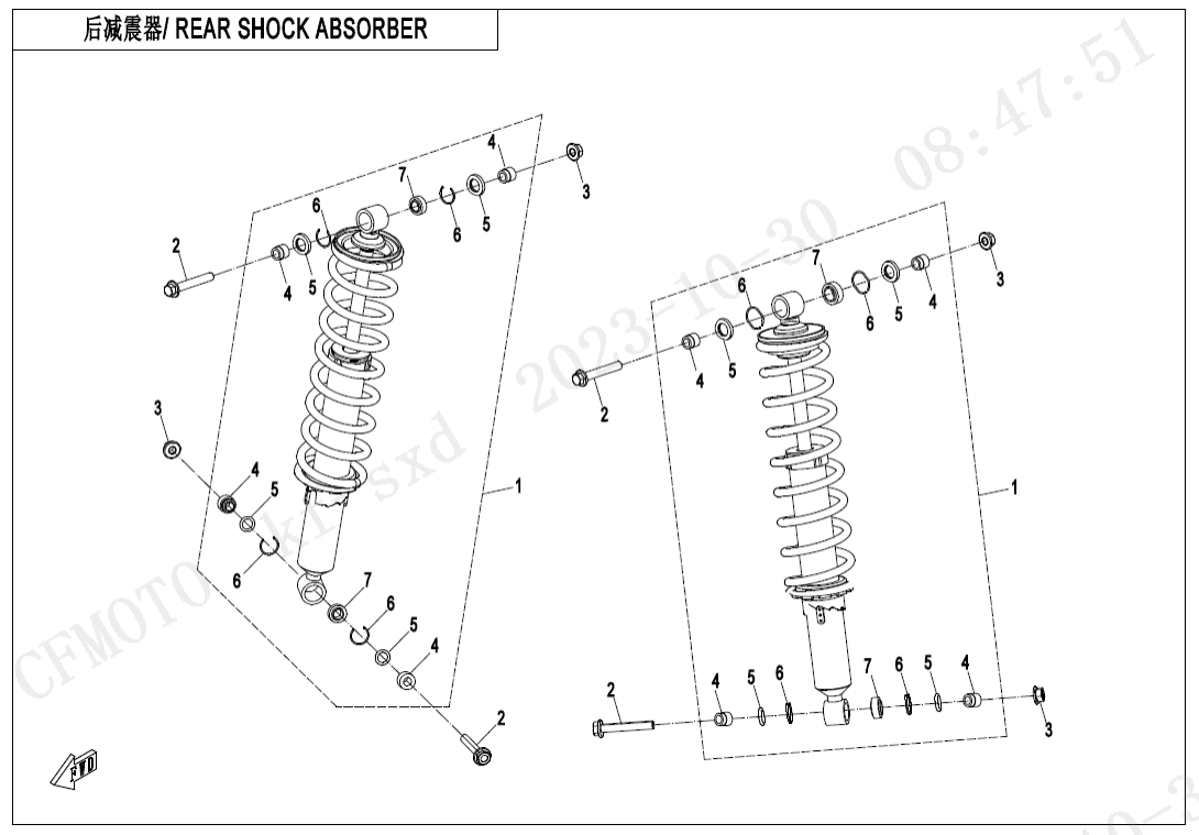 F06-2-E REAR SHOCK ABSORBER(OIL,YiTong)