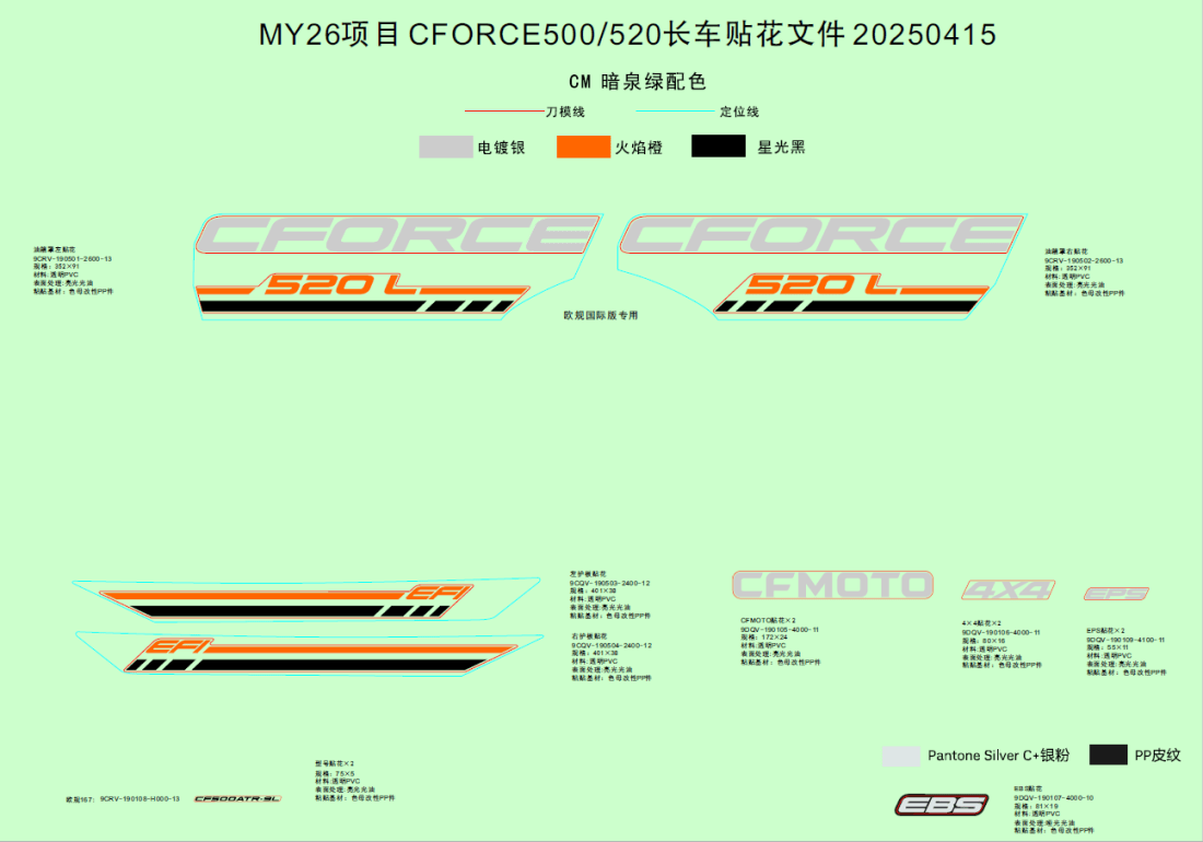 F19-1-D DECAL KITS(HUNTER GREEN)