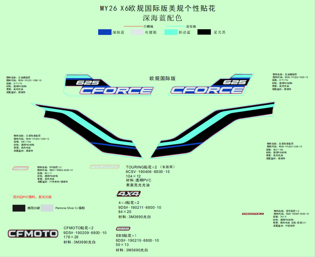 F19-1-A DECAL KITS(TWILIGHT BLUE)