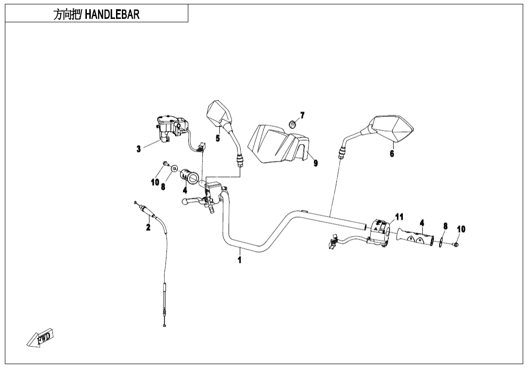 F10-1 HANDLEBAR