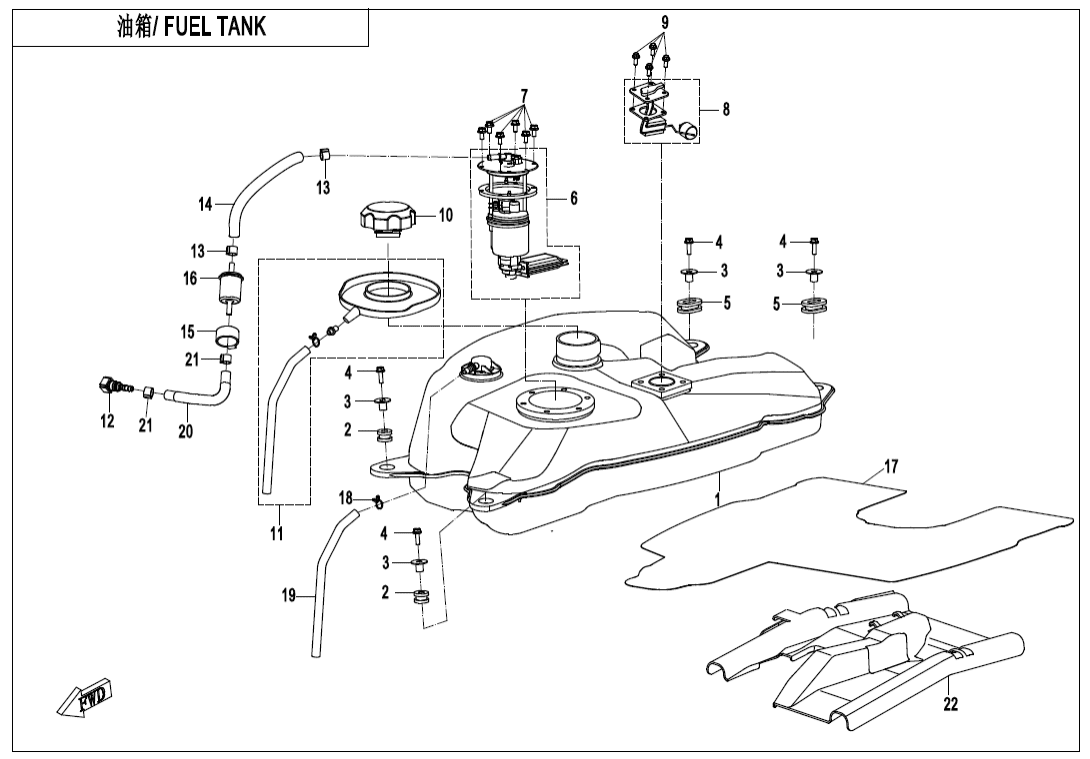 F12 FUEL TANK