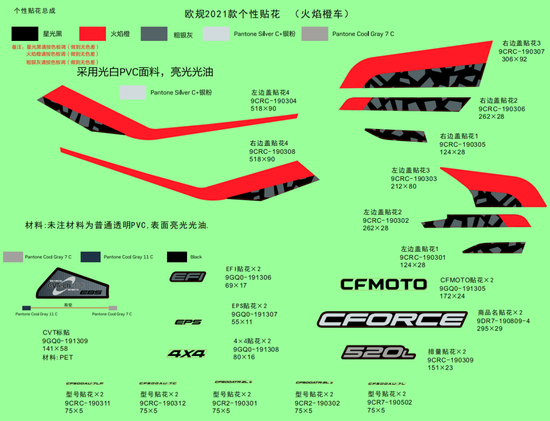 F19-2-A DECAL KITS,2021(LAVA ORANGE)