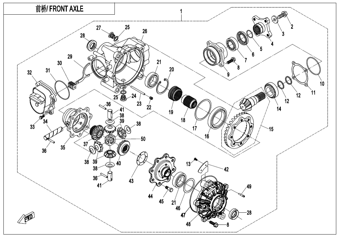 F31-V4 FRONT AXLE